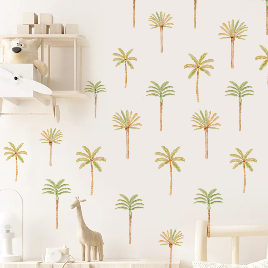 Baby Nursery Accessories - Boho Naklejka ścienna z palmy kokosowej
