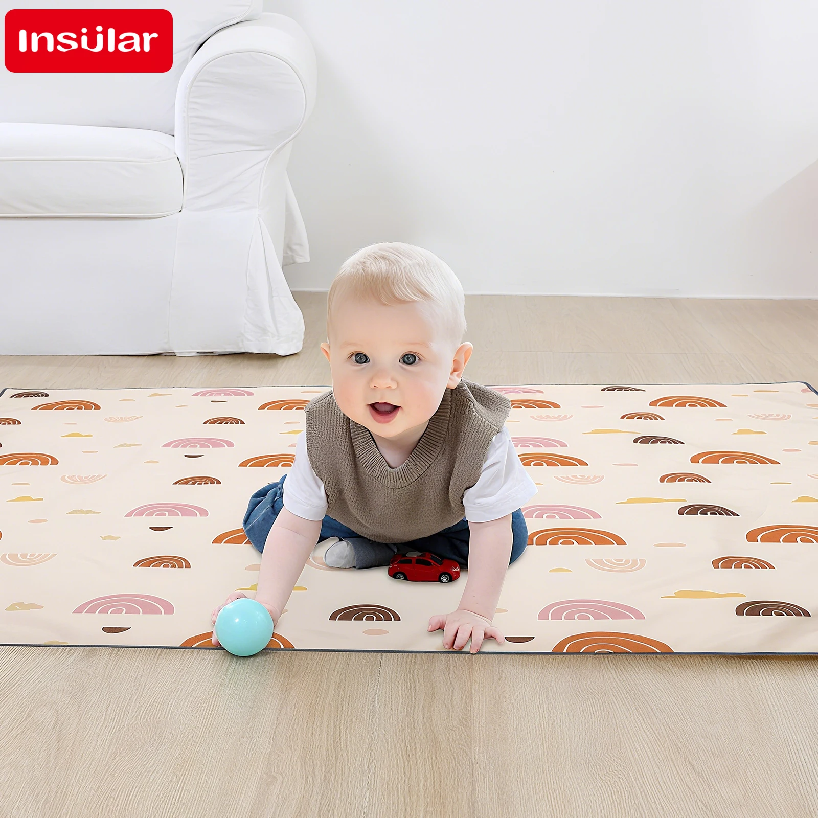 Baby Nursery Unisex - INSULAR Dziecięcy Materac Edukacyjny Składana Mata