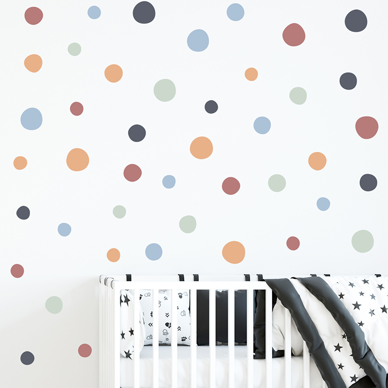 Baby Nursery Furniture Sets - 60 sztuk/zestaw kropki nieregularne koło naklejki