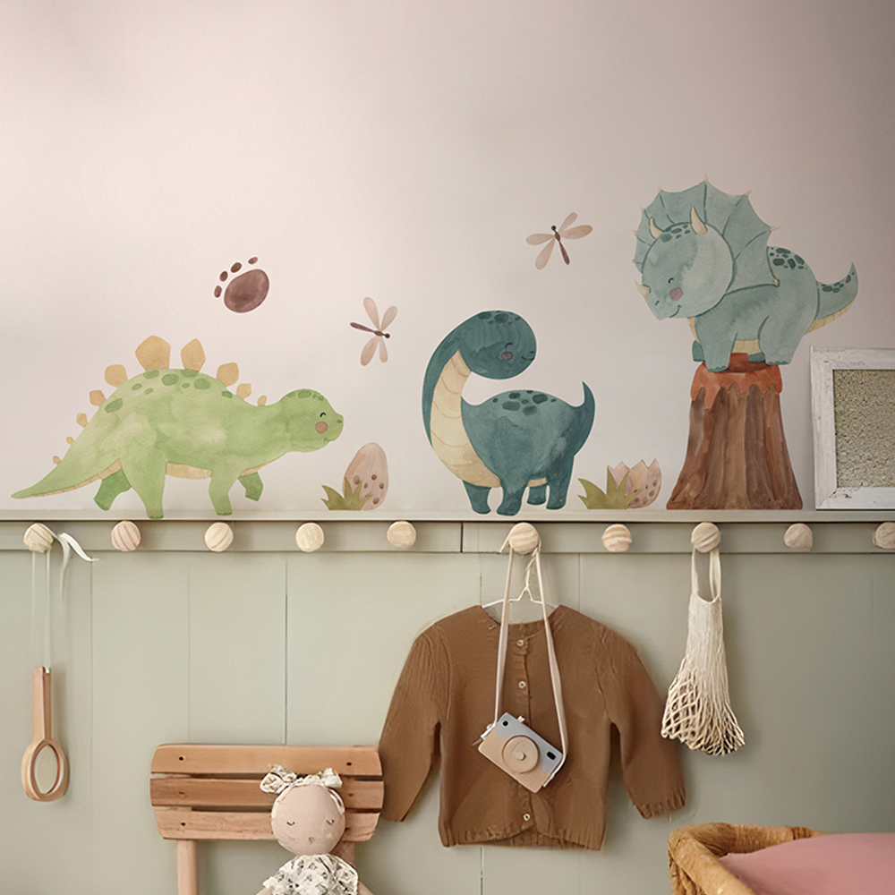 Baby Nursery Accessories - Naklejki ścienne z dinozaurami, naklejki ścienne