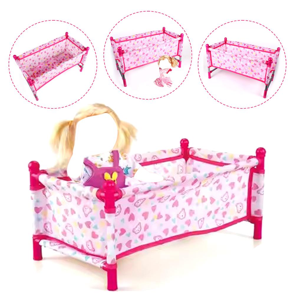 Baby Nursery Bed - Łóżeczko dla lalek, symulacja łóżka dziecięcego,