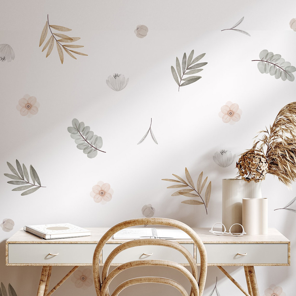 Baby Nursery Diy - Boho Leaves Botanical DIY Naklejki ścienne