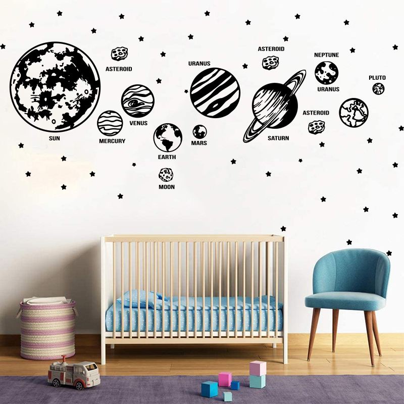 Baby Nursery Package - Duże planety Układ Słoneczny kosmiczna gwiazda