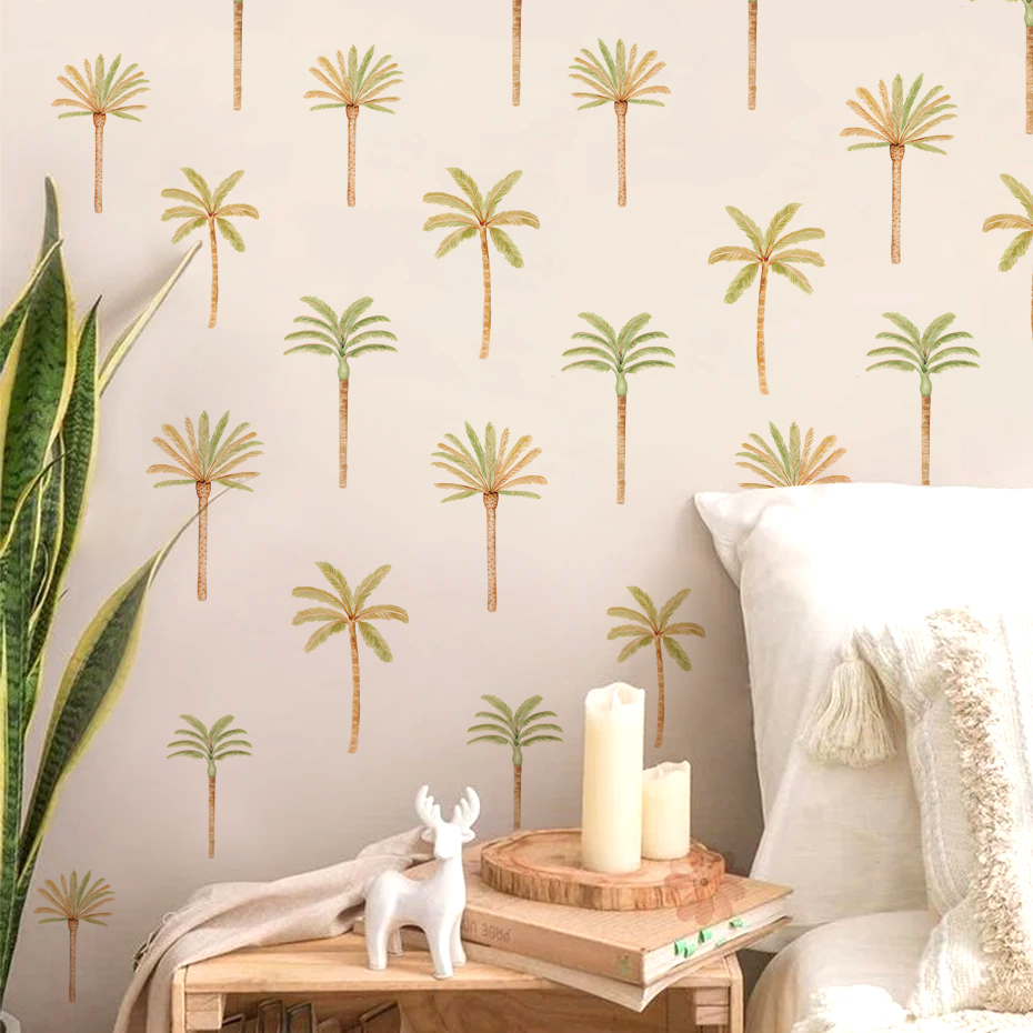Boho Naklejka ścienna z palmy  – Baby Nursery Accessories recenzja i cena