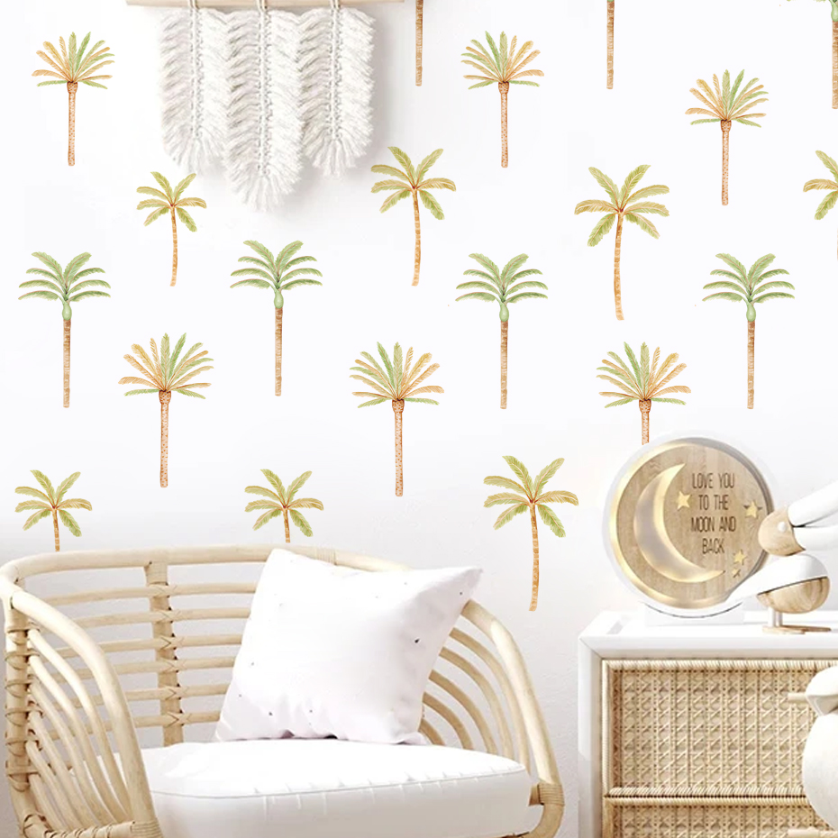 Boho Naklejka ścienna z palmy  – Baby Nursery Accessories recenzja i cena