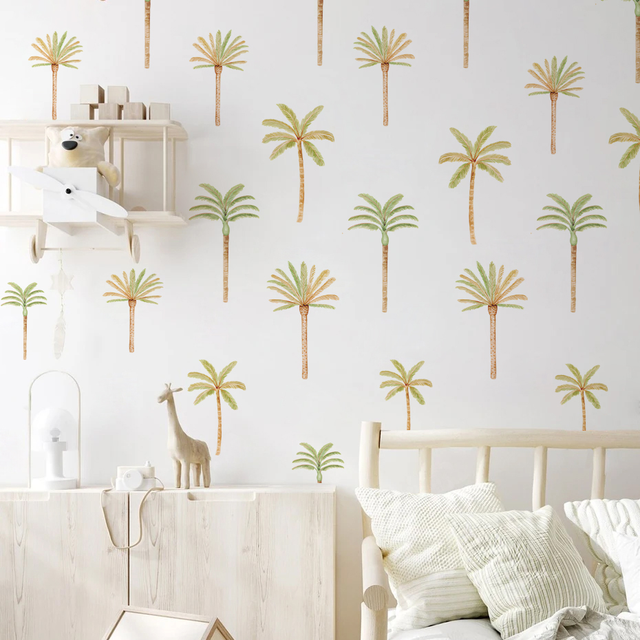Boho Naklejka ścienna z palmy  – Baby Nursery Accessories recenzja i cena
