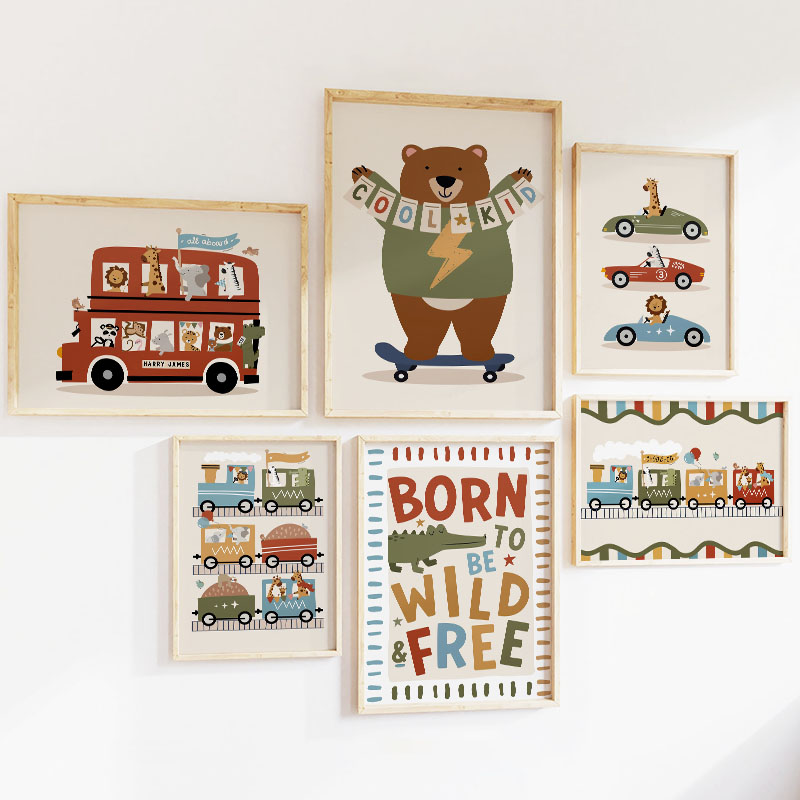 Zabawne Kreskówkowe Zwierzęta  – Baby Nursery Paintings recenzja i cena