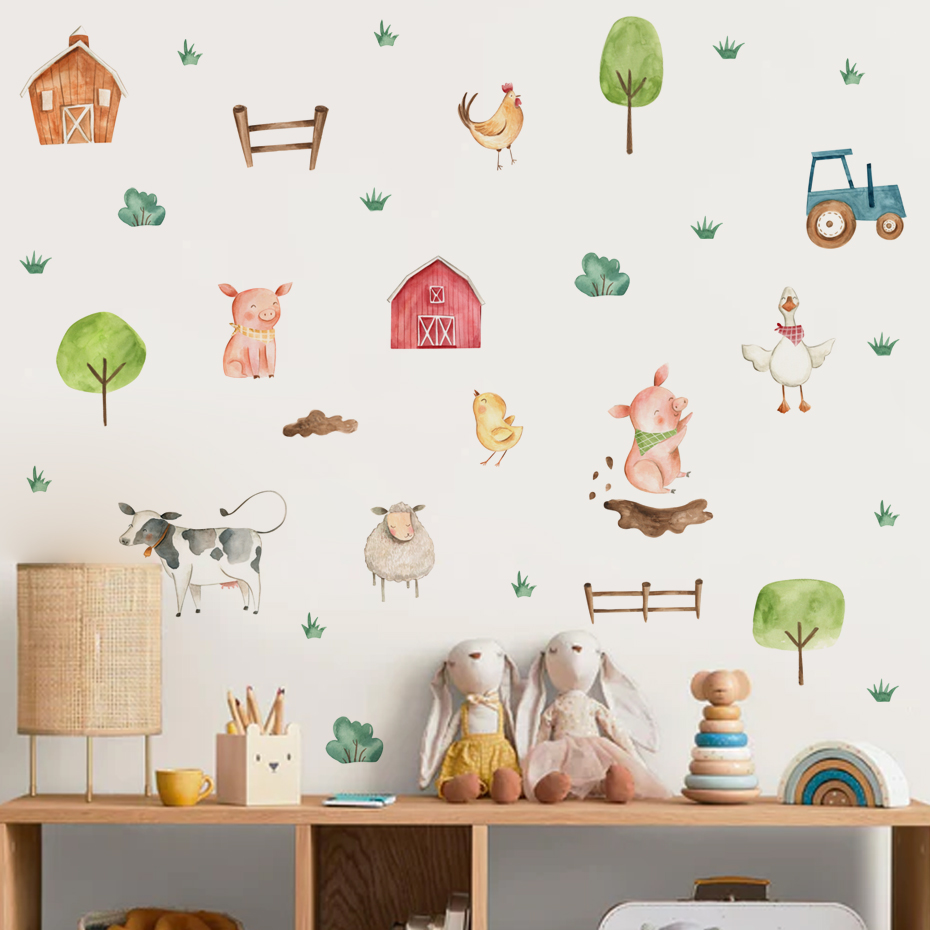 Boho Watercolor Cute Farm Anim – Baby Nursery Package recenzja i cena