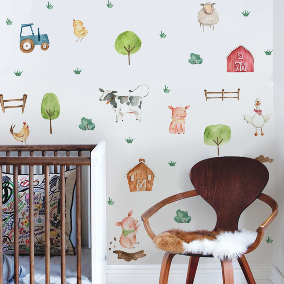 Boho Watercolor Cute Farm Anim – Baby Nursery Package recenzja i cena
