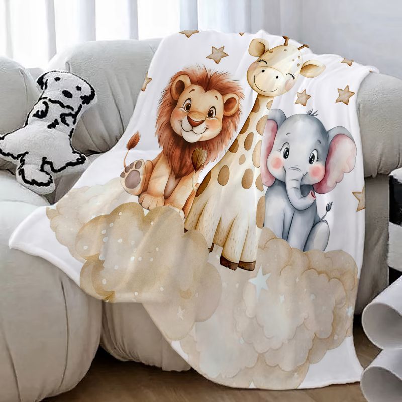 Koc flanelowy VIKAMA z nadruki – Baby Nursery Accessories recenzja i cena