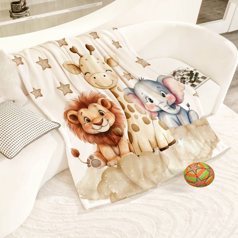 Koc flanelowy VIKAMA z nadruki – Baby Nursery Accessories recenzja i cena