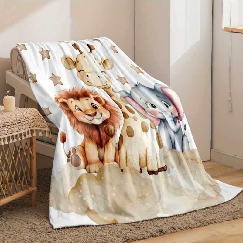 Koc flanelowy VIKAMA z nadruki – Baby Nursery Accessories recenzja i cena