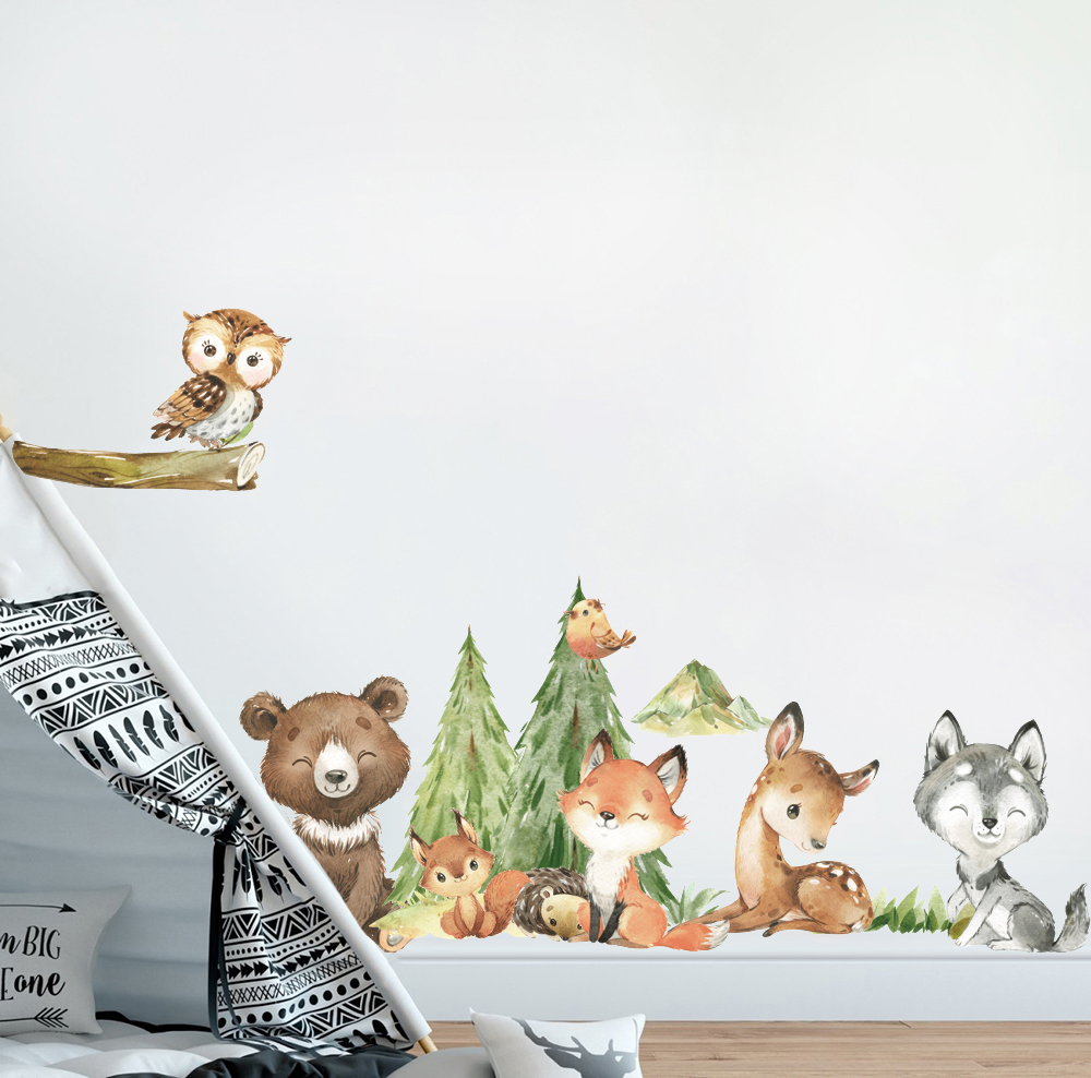 Kreskówka Akwarela Las Zwierzę – Baby Nursery Package recenzja i cena