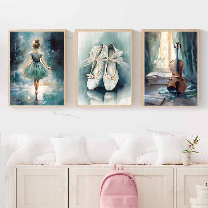 Akwarelowe baletniki, szkielet – Baby Nursery Paintings recenzja i cena