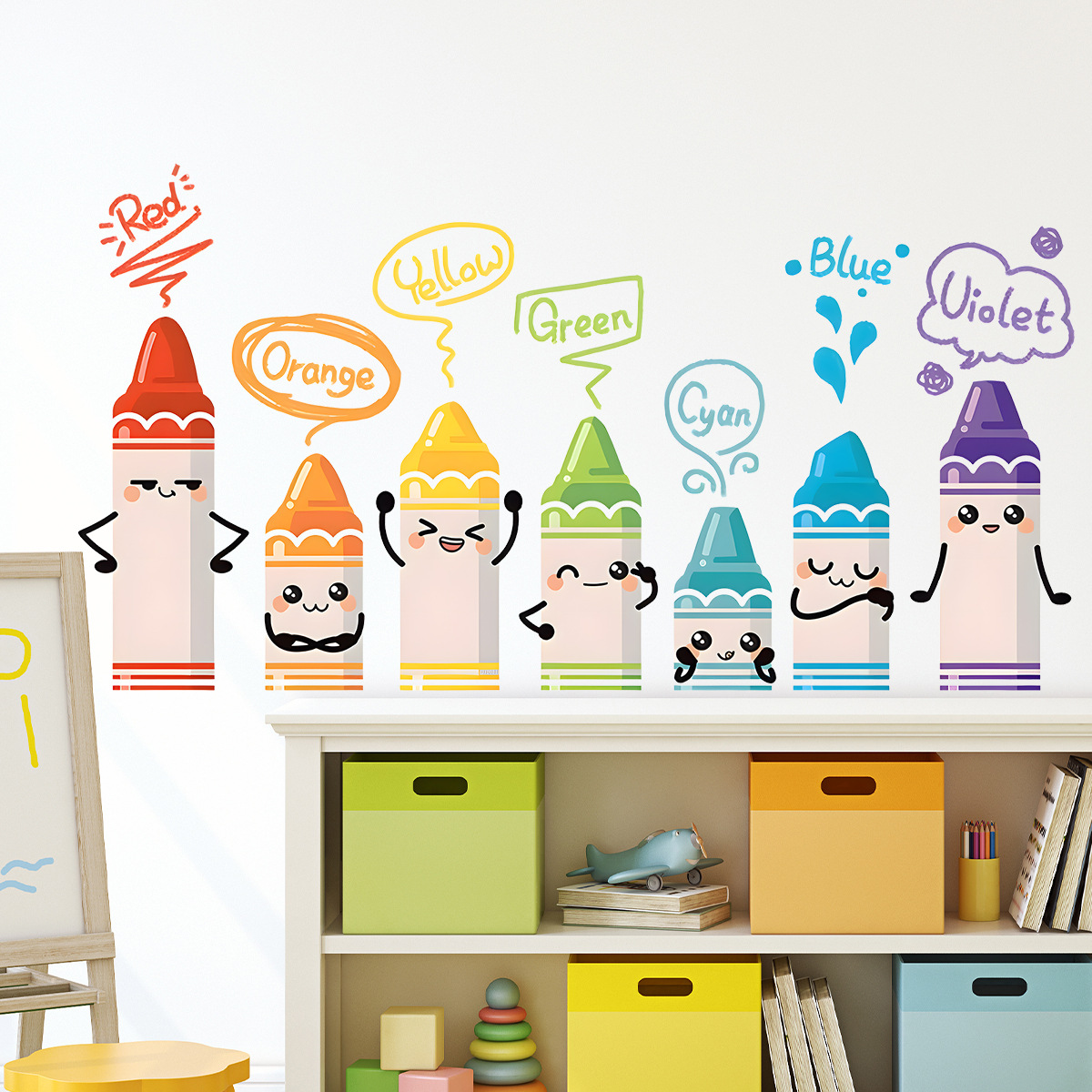 Cartoon Cute Colorful Crayon P – Baby Nursery Package recenzja i cena