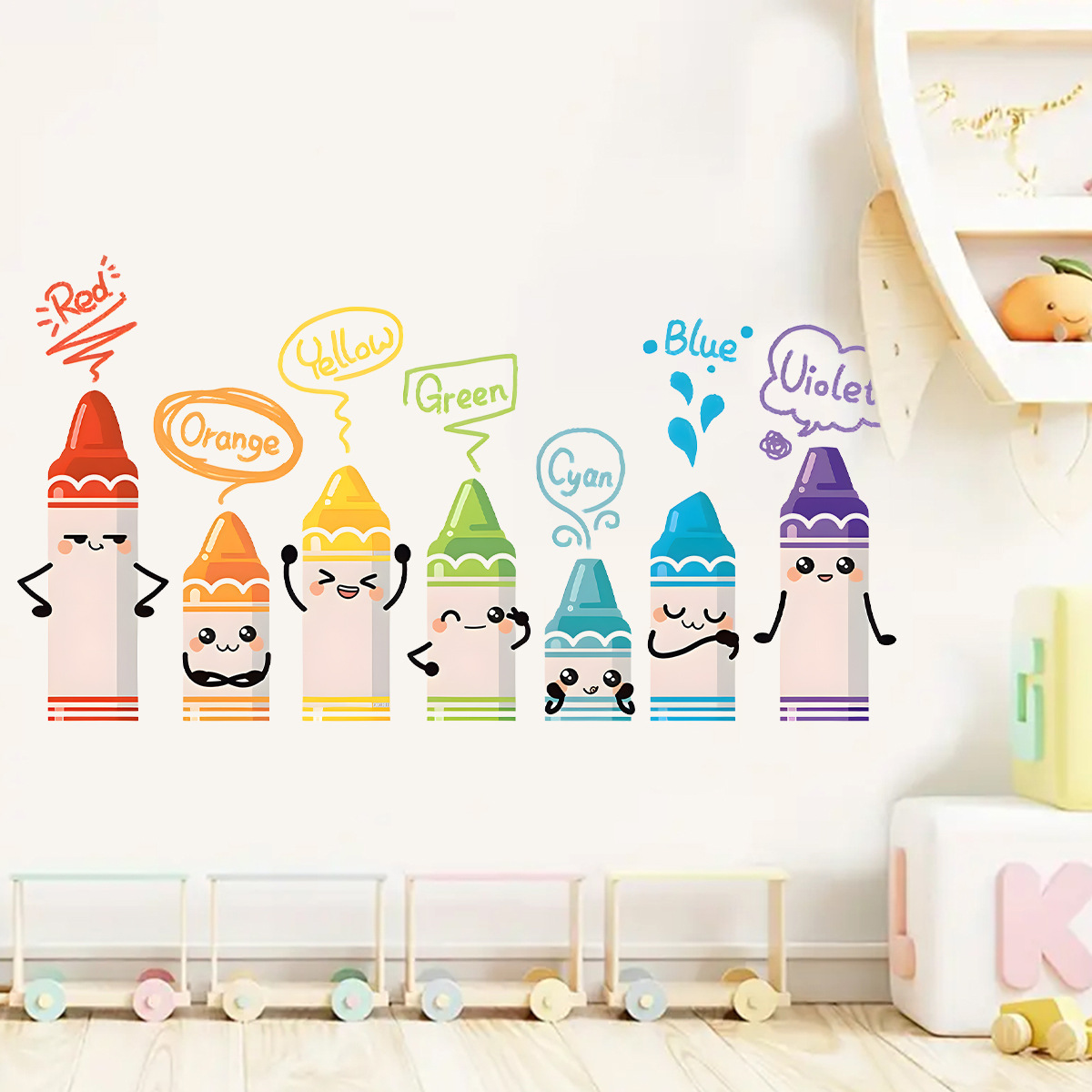 Cartoon Cute Colorful Crayon P – Baby Nursery Package recenzja i cena