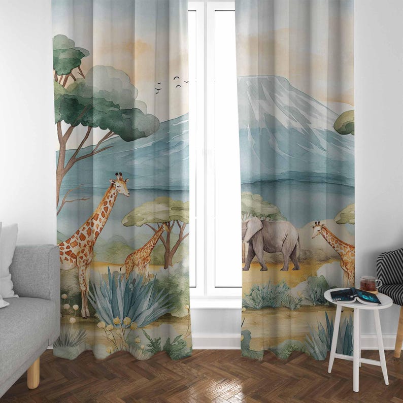 Zasłony Safari Zwierzęta Dziec – Baby Nursery Youtube recenzja i cena
