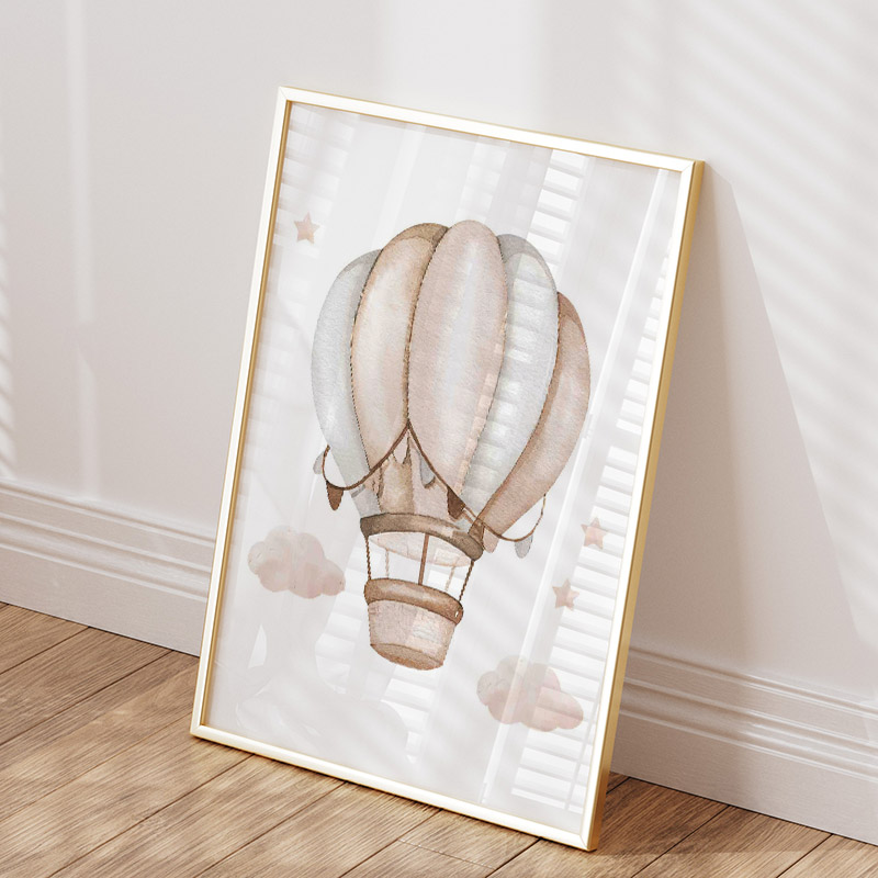 Cute Elephant Hot Balloon Moon – Baby Nursery Paintings recenzja i cena