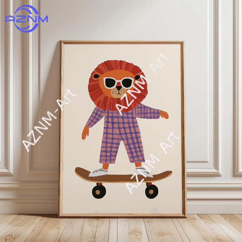1 szt. Zabawny plakat ze zwier – Baby Nursery Paintings recenzja i cena