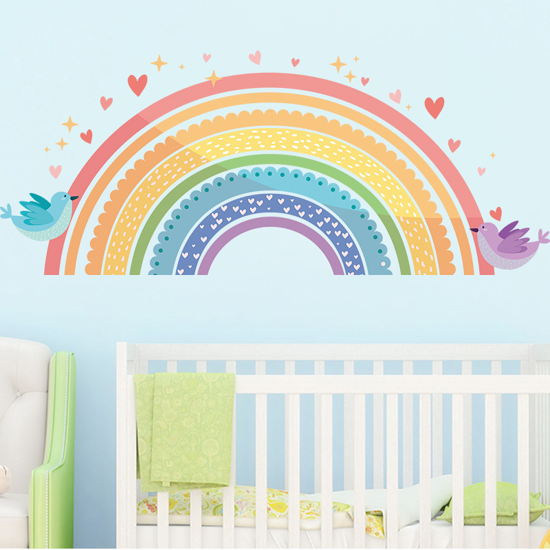 Kolorowe tęczowe naklejki ście – Baby Nursery Package recenzja i cena
