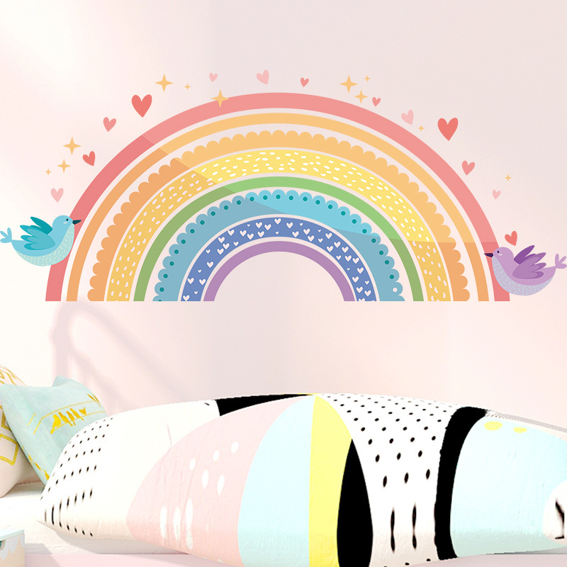 Kolorowe tęczowe naklejki ście – Baby Nursery Package recenzja i cena