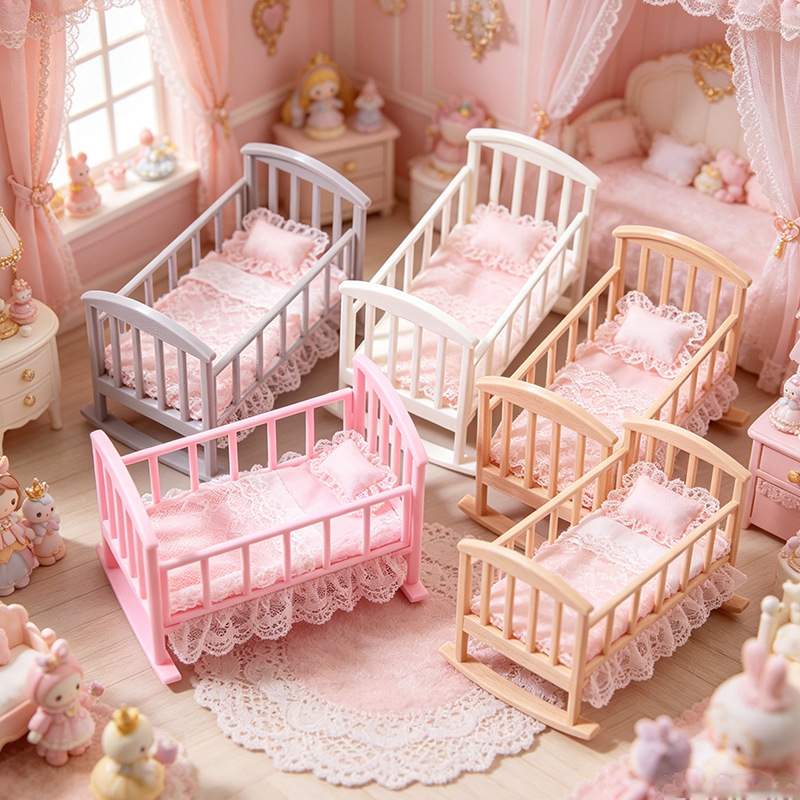 Miniaturowe łóżeczko dziecięce – Baby Nursery Furniture Sets recenzja i cena