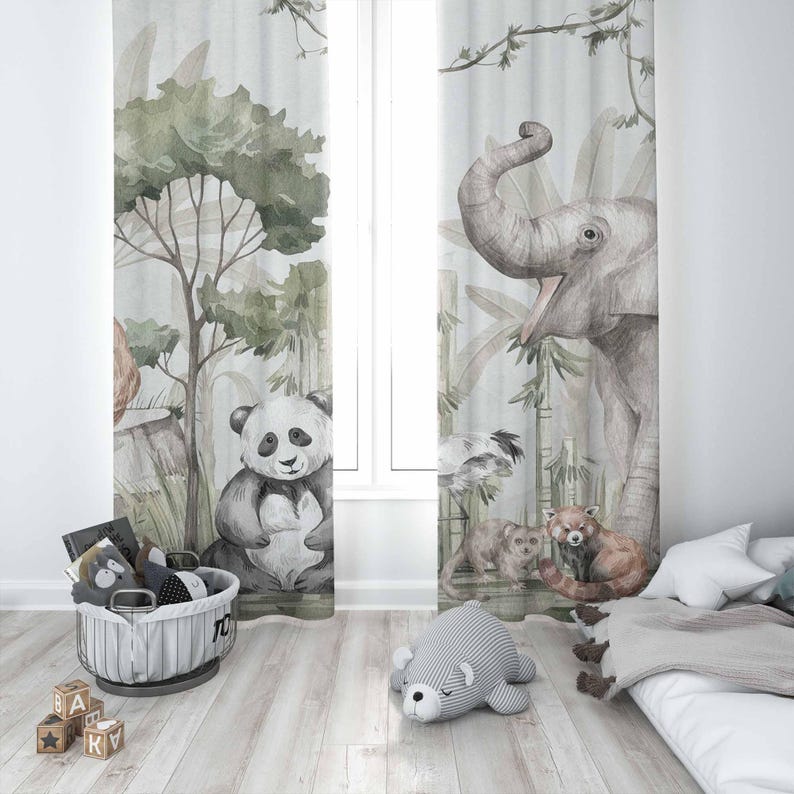 Zasłony Safari Zwierzęta Zasło – Baby Nursery Youtube recenzja i cena