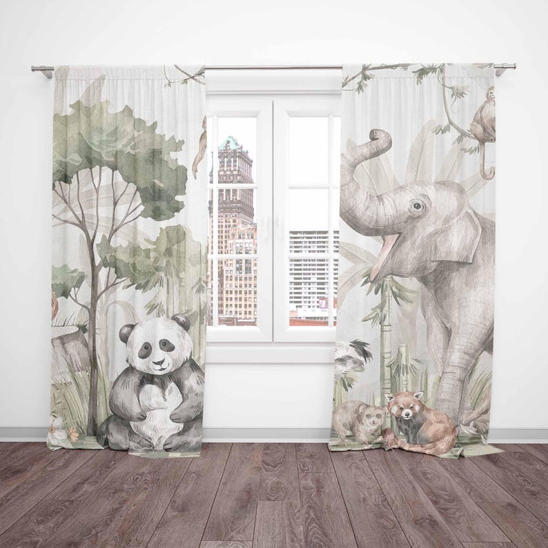 Zasłony Safari Zwierzęta Zasło – Baby Nursery Youtube recenzja i cena